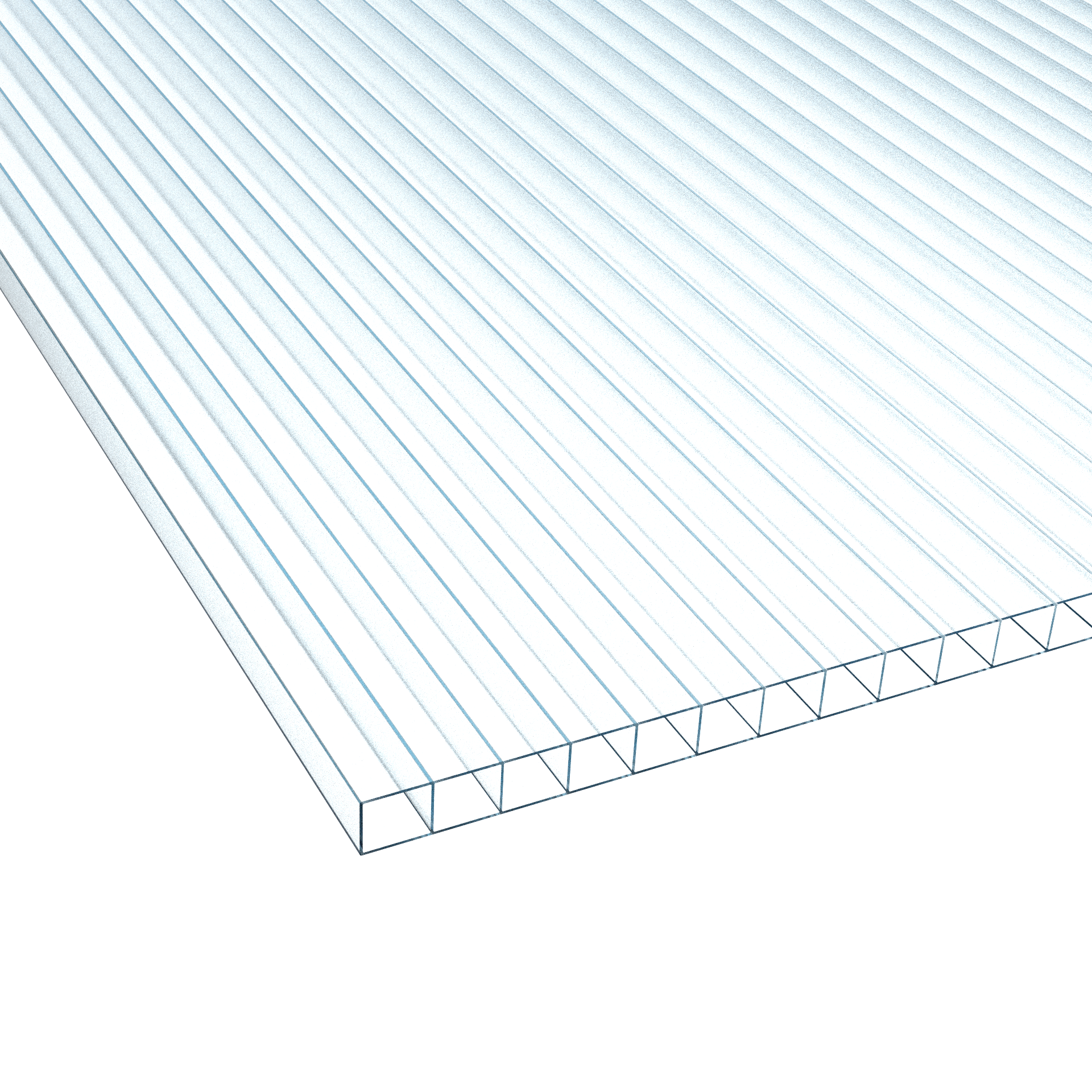 Pc sheet 10 mm, 2 pareti, cristallo